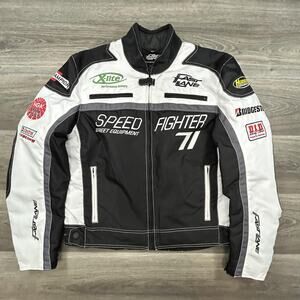 Vintage Speed Fighter Motorcycle Jacket Mens XL Fast Lane 71 Racing Biker Gear